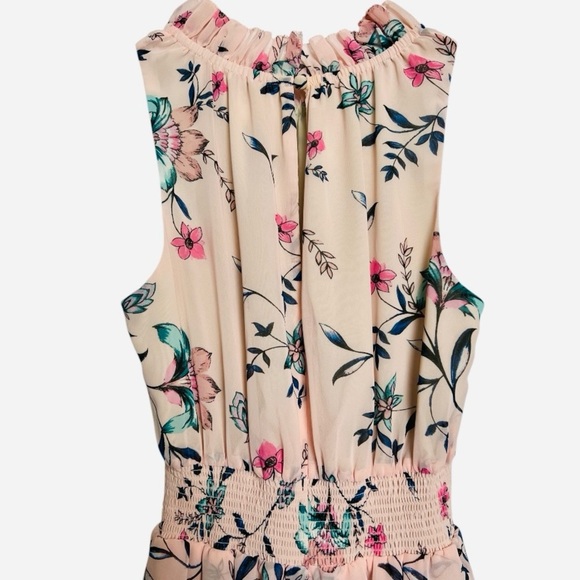 Eliza J Floral Ruffle A Line Dress Blush Pink Size 2 - Picture 6 of 9